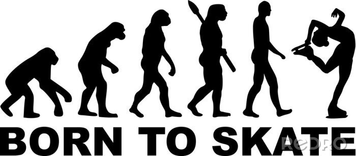 Sticker  Figure Skating Evolution Born to