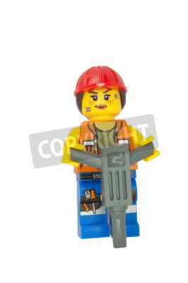 Sticker  Figurine LEGO de personnage de marteau-piqueur