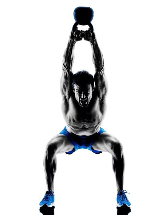 Sticker  Fitness avec un kettlebel