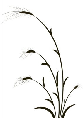 Sticker  Fleur sur une représentation minimaliste