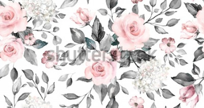 Sticker  Fleurs dans un style shabby chic