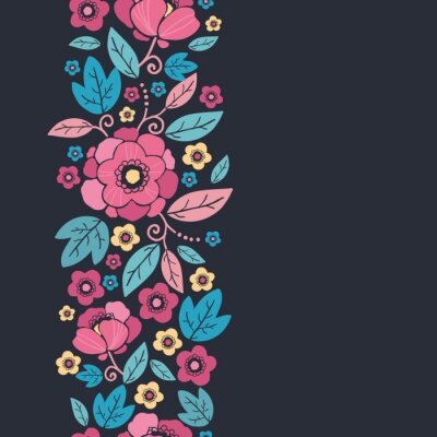 Sticker  Fleurs de cerisier sur fond sombre