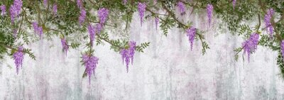 Sticker  Fleurs de glycine suspendues