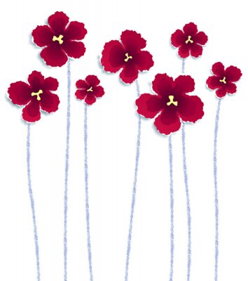 Sticker  fleurs de papier