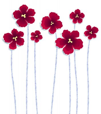 Sticker  fleurs de papier