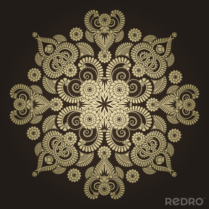 Sticker  Fleurs jaunes sur fond noir