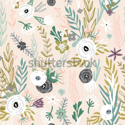 Sticker  Fleurs pour enfants aux couleurs pastel