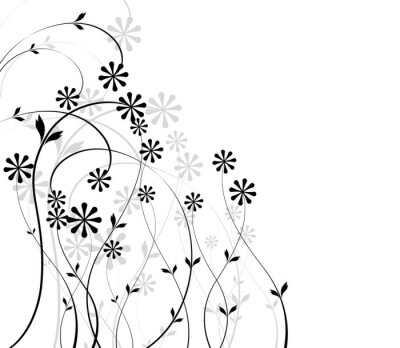 Sticker  Fleurs sur de longues tiges