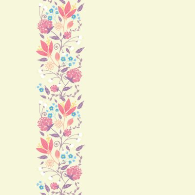 Sticker  Fleurs sur une bande décorative