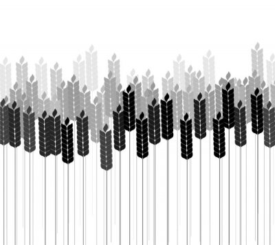 Sticker  Fleurs sur une composition abstraite