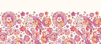 Sticker  Fleurs sur une illustration décorative