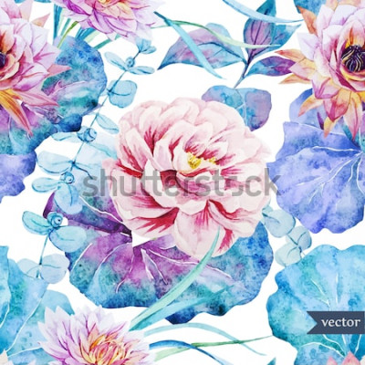 Sticker  Fleurs tropicales aux couleurs vives