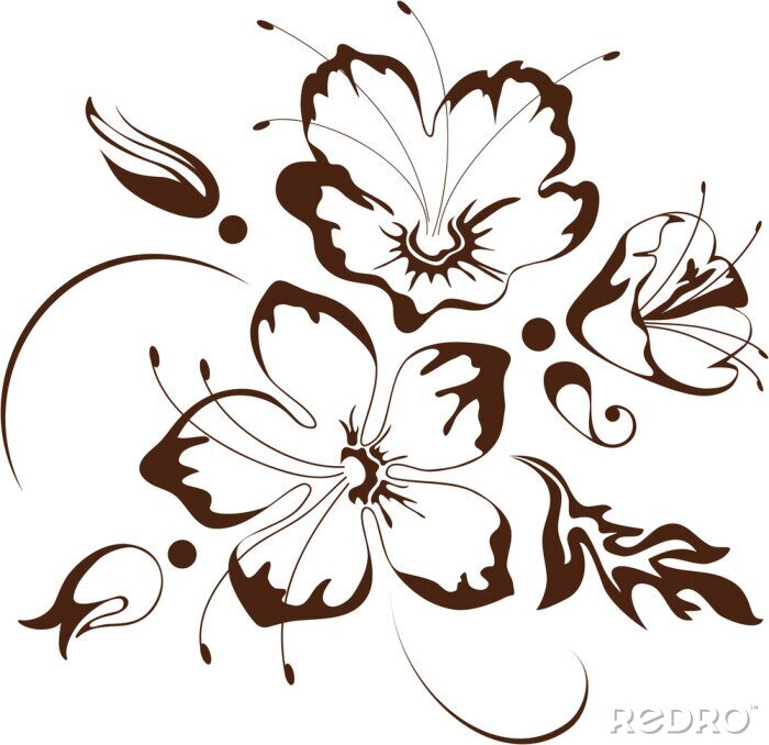 Sticker  Floral design, illustration vectorielle