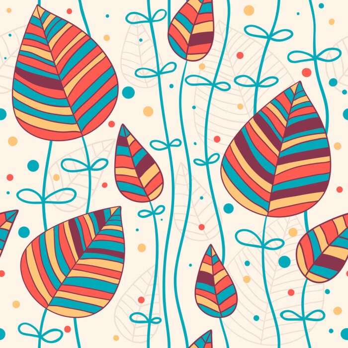 Sticker  Floral seamless