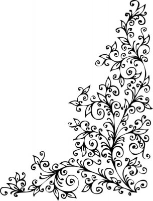 Sticker  Floral vignette cdxix