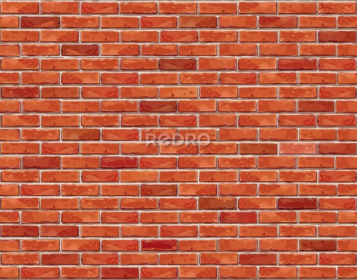 Sticker  Fond de brique rouge grunge