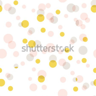 Sticker  Fond de gros confettis abstract Vector moderne. Motif de points colorés sans soudure.