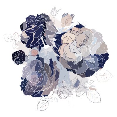 Sticker  Fond décoratif floral.