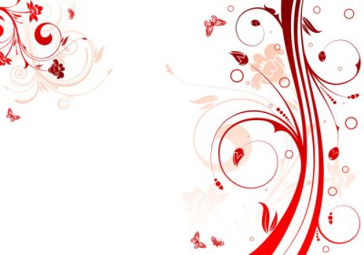 Sticker  fond floral