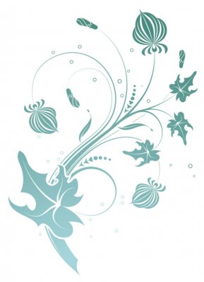 Sticker  fond floral