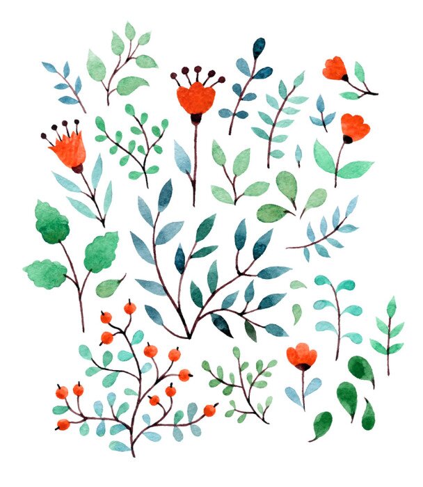 Sticker  fond floral