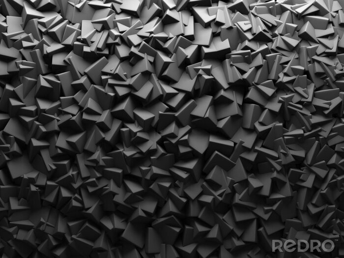 Sticker  Fond géométrique noir avec effet 3D