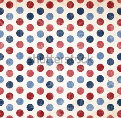 Sticker  Fond patriotique - pois rouges et bleus