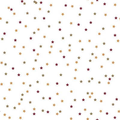 Sticker  Fond transparent avec des étoiles colorées. Motif vectoriel sans couture avec des étoiles colorées de différentes tailles sur fond blanc.