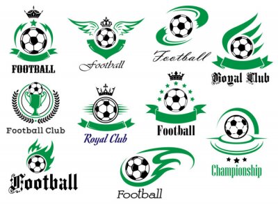 Football ou football arbore les emblèmes et symboles héraldiques