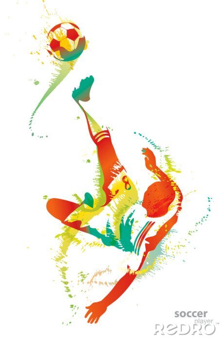 Sticker  Football retourné acrobatique