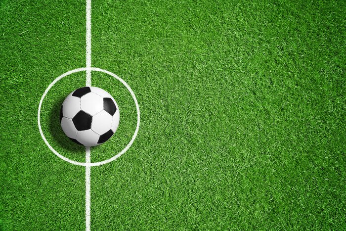 Sticker  Football sur la pelouse