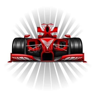 Sticker  Formule 1 Red Racing Car