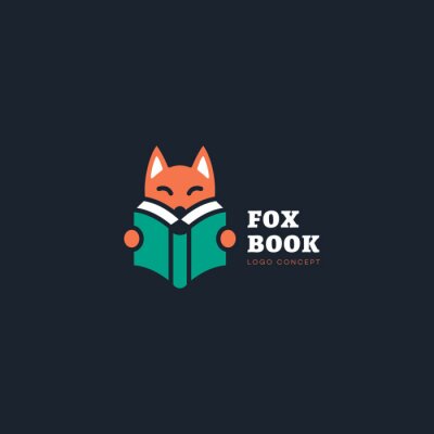 Sticker  Fox book logo