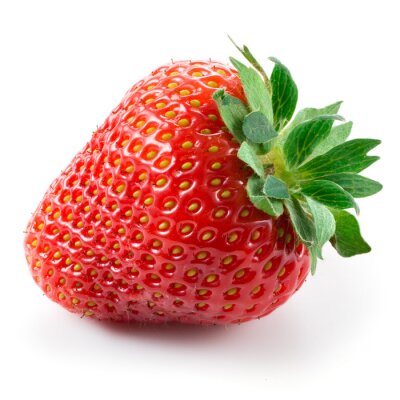 Sticker  Fraise isolé sur fond blanc