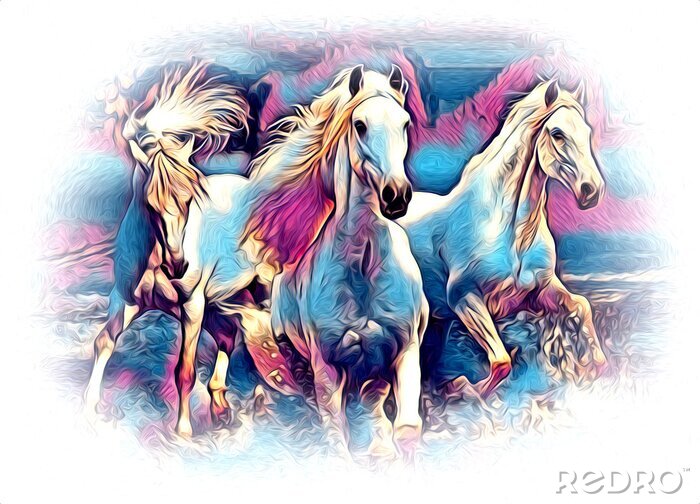 Sticker  Freehand horse head pencil drawing