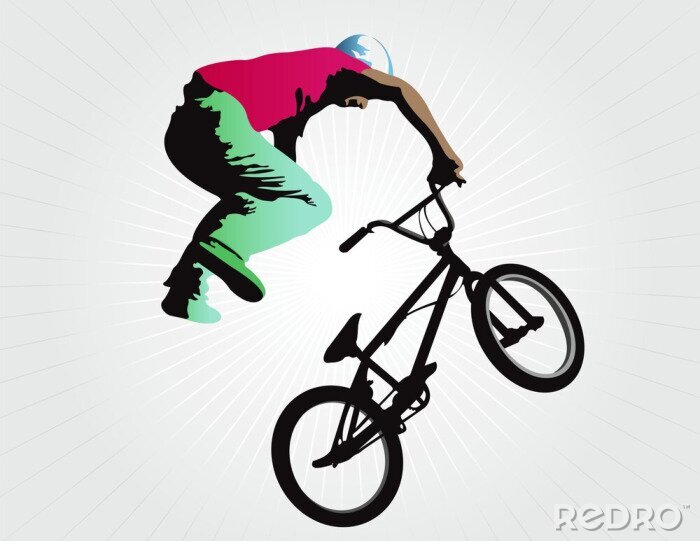 Sticker  Freestyle sur un BMX