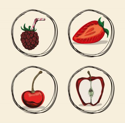 Fruits, icône, conception