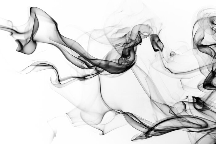 Sticker  Fumée noire sur fond blanc