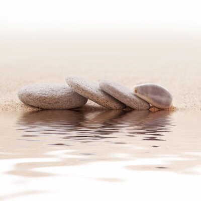 Sticker  Galets zen et coquillage