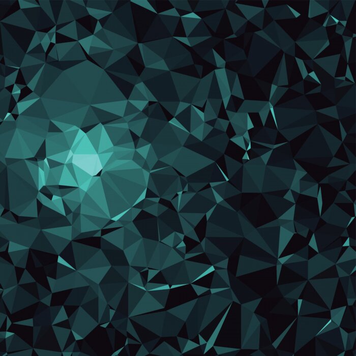 Sticker  Géométrie 3D émeraude