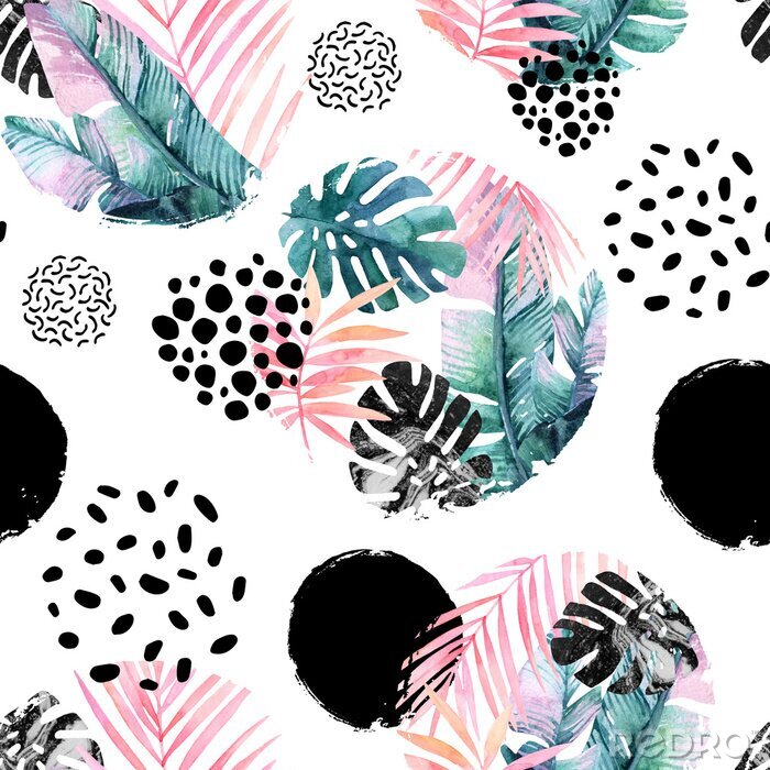 Sticker  Géométrie moderne avec des plantes