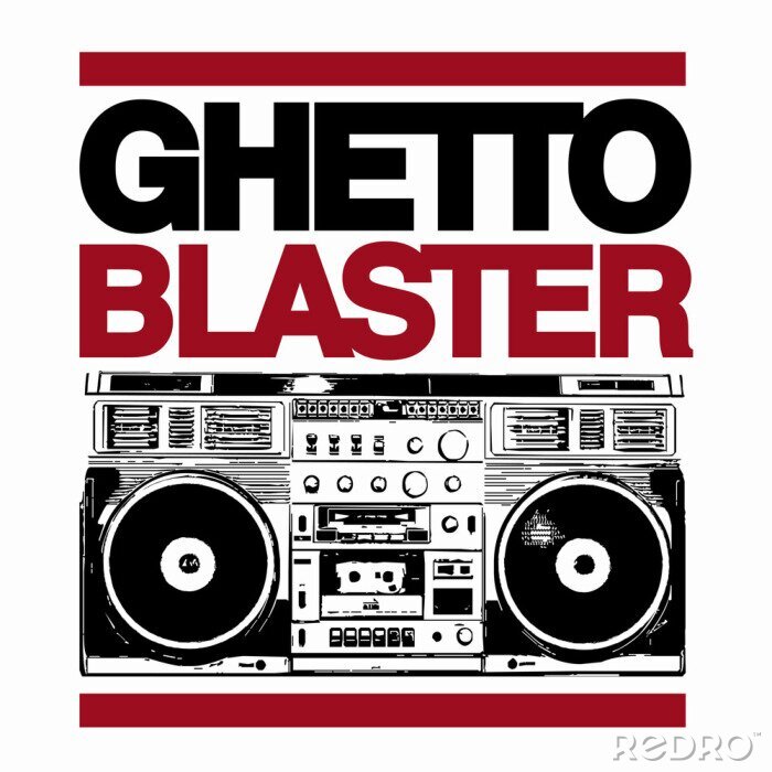 Sticker  ghetto Blaster