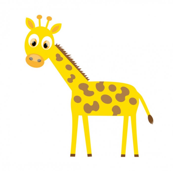 Sticker  Girafe aux grands yeux illustration pour enfants