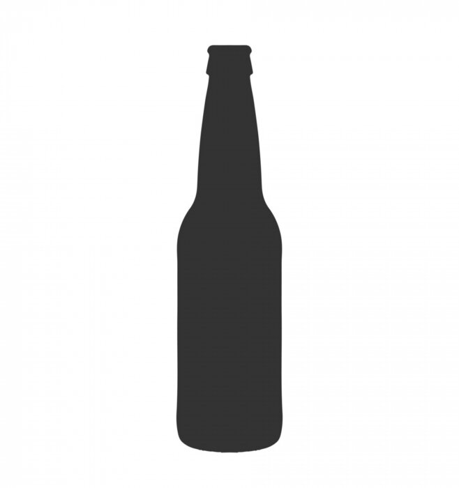 Sticker  glass beer bottle icon shape symbol. Vector illustration image.  Isolated on white background. 