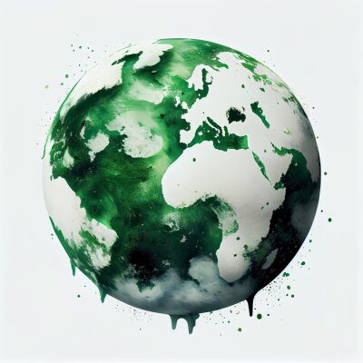 Sticker  Globe vert