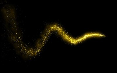 Sticker  Golden sparkling étoile tombante. Stardust parcours.