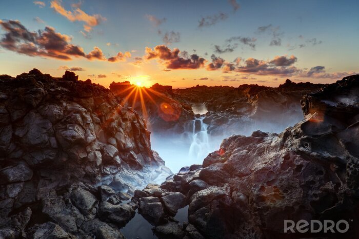 Sticker  Gouffre de l'Etang Salé au crépuscule - Réunion