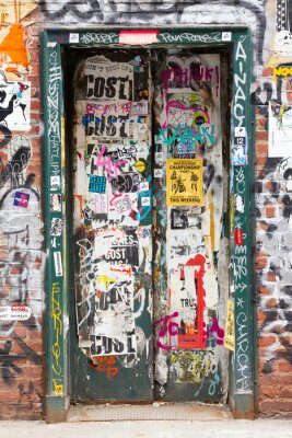 Sticker  Graffiti, couvert, porte, nouveau, York, ville