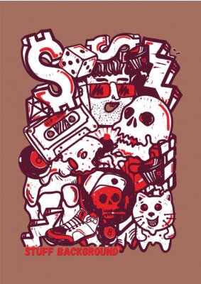 Sticker  Graffiti De Fond Autocollants