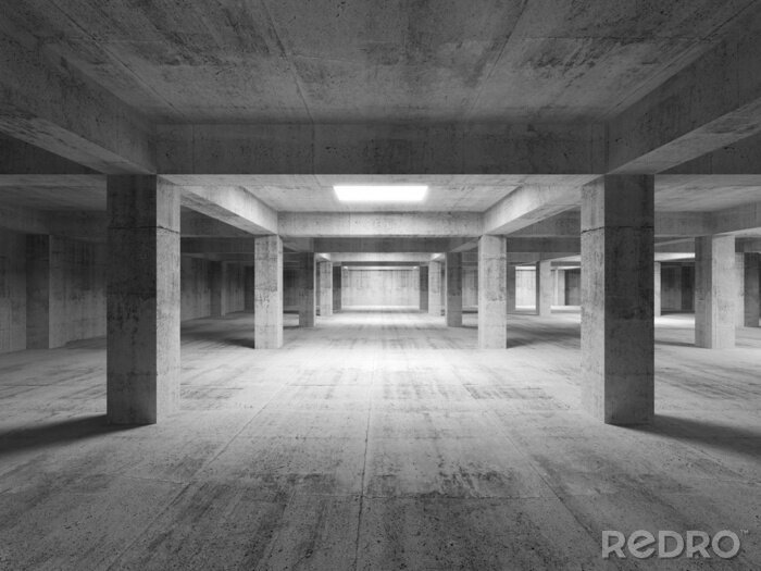 Sticker  Grand parking moderne en béton